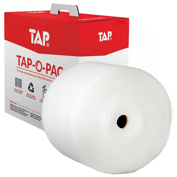 TAP Film mousse TAP-O-PAC, en carton distributeur