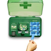 CEDERROTH Kit de premiers secours Wound Care Dispenser Blue