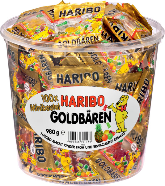 HARIBO Bonbon gélifié aux fruits Goldbären Minis, boîte