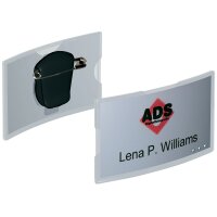 DURABLE Porte-badge convexe, avec épingle, 75 x 40 mm