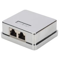 DIGITUS Boîtier en saillie Cat.6A, 2 x RJ45,...