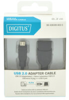 DIGITUS Câble adaptateur USB 2.0, OTG, micro USB-B...