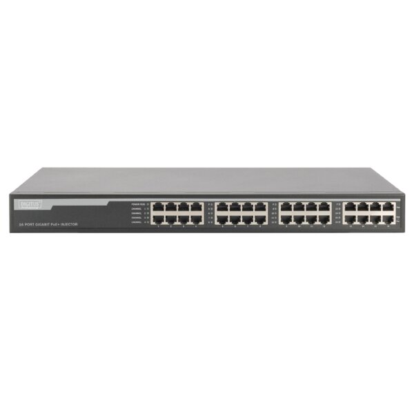 DIGITUS Gigabit PoE + Injektor, 16-Port