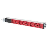 DIGITUS Bloc multiprise 19 8 ports 1 U, avec parasurtenseur