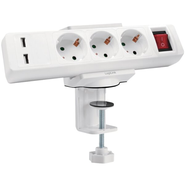 LogiLink Fixation pour multiprise, blanc