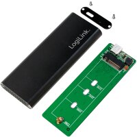 LogiLink Boîtier disque dur M.2 SATA, USB 3.1, noir