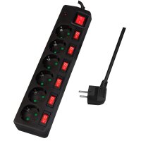 LogiLink Steckdosenleiste, 6-fach, Einzel- &...