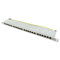 LogiLink 19" Patch Panel Kat.6A, 24 Port, lichtgrau,...