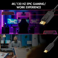 LogiLink Câble de connexion USB-C - DisplayPort,...