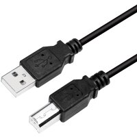 LogiLink USB 2.0 Kabel, USB-A - USB-B Stecker, 3,0 m,schwarz