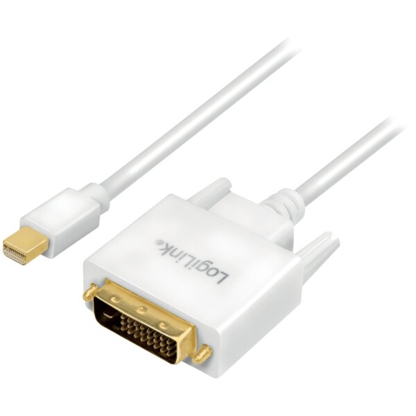LogiLink Mini DisplayPort - DVI Adapterkabel, weiss, 3,0 m