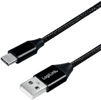 LogiLink Câble USB 2.0, USB-A - USB-C mâle,...