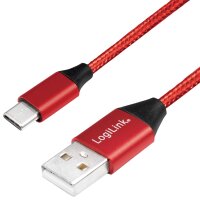LogiLink USB 2.0 Kabel, USB-A - USB-C Stecker, 1,0 m