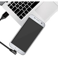 LogiLink Câble USB 2.0, USB-A - Micro USB, 0,3 m, noir