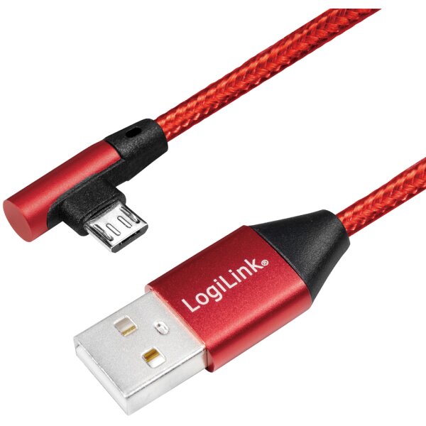 LogiLink USB 2.0 Kabel, USB-A - Micro-USB Stecker, 1,0 m