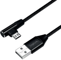 LogiLink Câble USB 2.0, USB-A - Micro USB, 1,0 m, noir