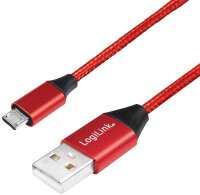 LogiLink Câble USB 2.0, USB-A - Micro USB, 1,0 m,...