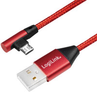 LogiLink Câble USB 2.0, USB-A - Micro USB, 0,3 m,...