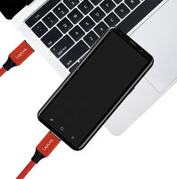 LogiLink Câble USB 2.0, USB-C - USB-C mâle, 1,0 m, rouge