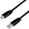 LogiLink Câble USB 2.0 avec règle, USB-A - USB-C mâle, noir