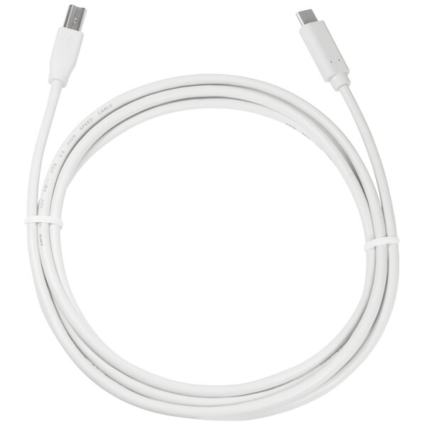 LogiLink USB 2.0 Kabel, USB-C - USB-B Stecker, 2,0 m, grau