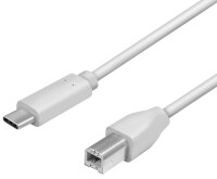 LogiLink Câble USB 2.0, USB-C - USB-B mâle,...