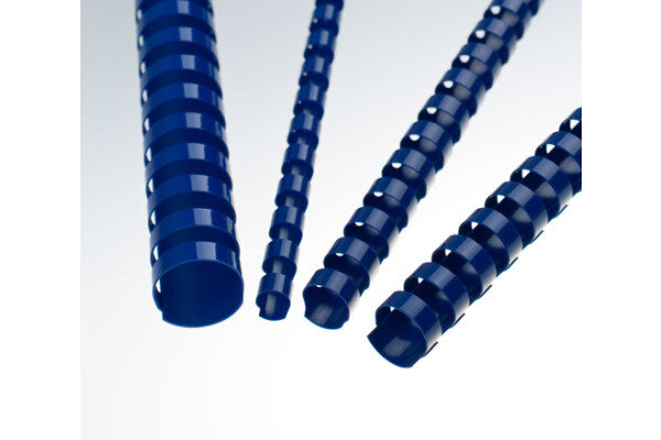 RENZ Plastikbinderücken 10mm A4 17100321 blau, 21 Ringe 100 Stück