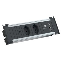 BACHMANN Steckdoseneinheit KAPSA S, 2-fach, 2x USB, 2 m