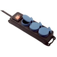 BACHMANN Verteilersteckdose, 5-fach, mit Klappdeckeln