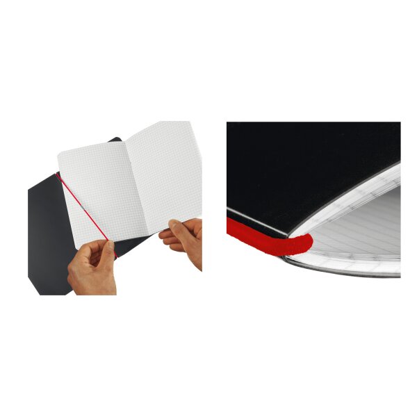 herlitz Carnet de notes my.book flex, A6, PP, noir