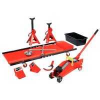 BRÜDER MANNESMANN KFZ-Rangierwagenheber-Set, rot