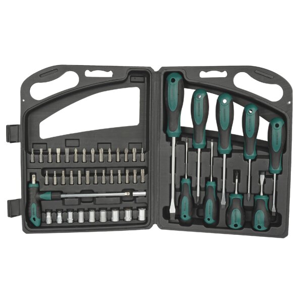BR&Uuml;DER MANNESMANN Kit doutils, 47 pi&egrave;ces, dans une malette