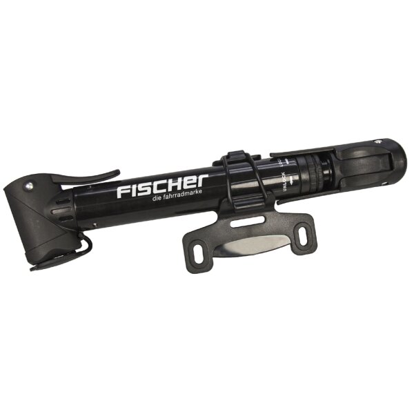 FISCHER Mini pompe &agrave; air pour v&eacute;lo, poign&eacute;e en T, noir
