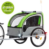 FISCHER Kinder-Fahrradanhänger Komfort, schwarz grün