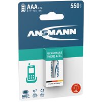 ANSMANN Pile rechargeable NiMH, maxE Micro AAA, 550 mAh