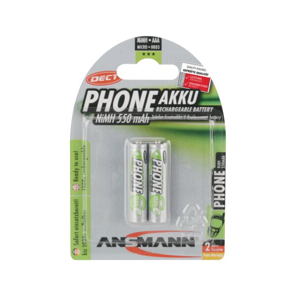ANSMANN maxE NiMH Akku, Micro AAA, 800 mAh, 3er Blister