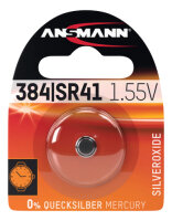 ANSMANN Silber-Oxid Uhrenzelle, SR626 (SR66), 1,55 Volt