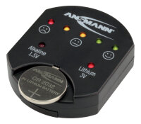 ANSMANN Batterie- Akku-Tester, für Knopfzellen, schwarz
