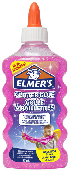 ELMERS Colle à paillettes Glitter Glue, 177 ml, fuchsia