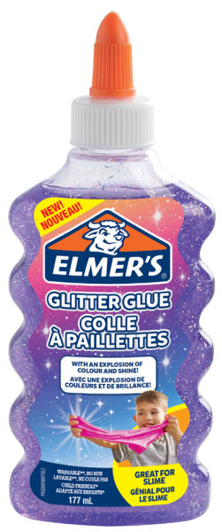 ELMERS Colle à paillettes Glitter Glue, 177 ml, violet