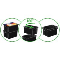 CEP Bac de rangement Maxi strata, 32 litres, noir