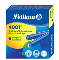 Pelikan Cartouches dencre longues 4001 GTP/18, bleu roi