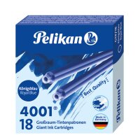Pelikan Cartouches dencre longues 4001 GTP/18, bleu roi