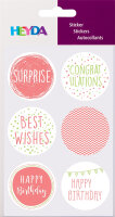 HEYDA Geschenke-Sticker "Birthday",...