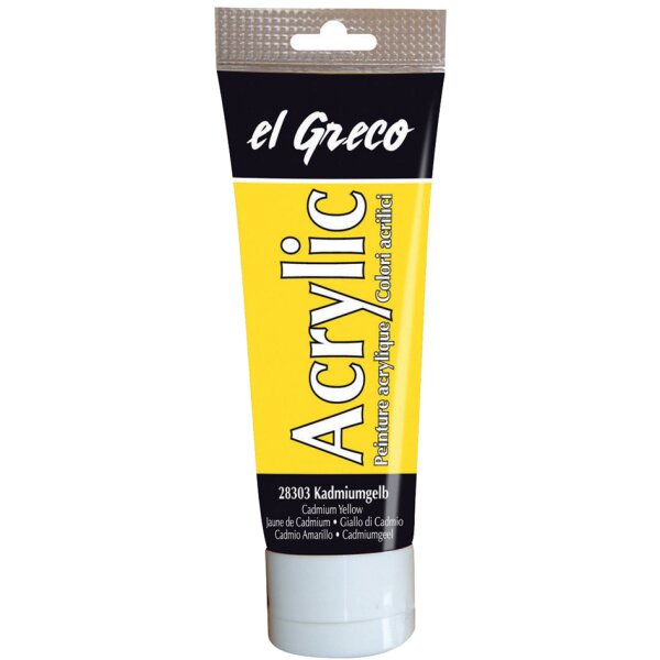 KREUL Peinture acrylique el Greco, tube 75 ml, noir