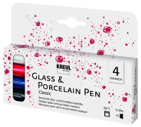 KREUL Glass & Porcelain Pen Classic fine, 4er-Set