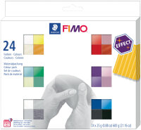 FIMO EFFECT Pâte à modeler, kit de 24