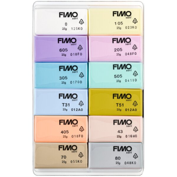 FIMO SOFT Modelliermasse-Set "Basic", 12er Set
