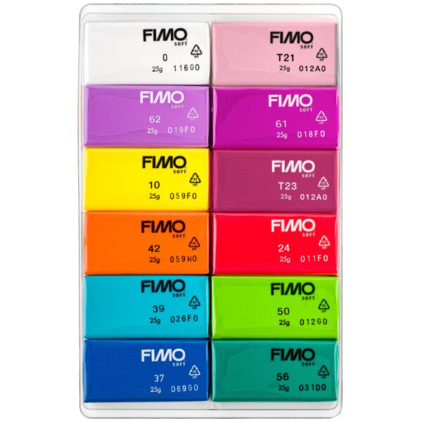 FIMO SOFT Modelliermasse-Set "Basic", 12er Set