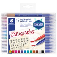 STAEDTLER Kalligraphie-Doppel-Fasermaler, 24er Etui